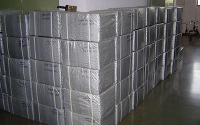 Process �E quality management showing how goods are carefully stored up to the time of shipment.